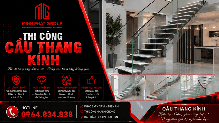 cầu thang kính