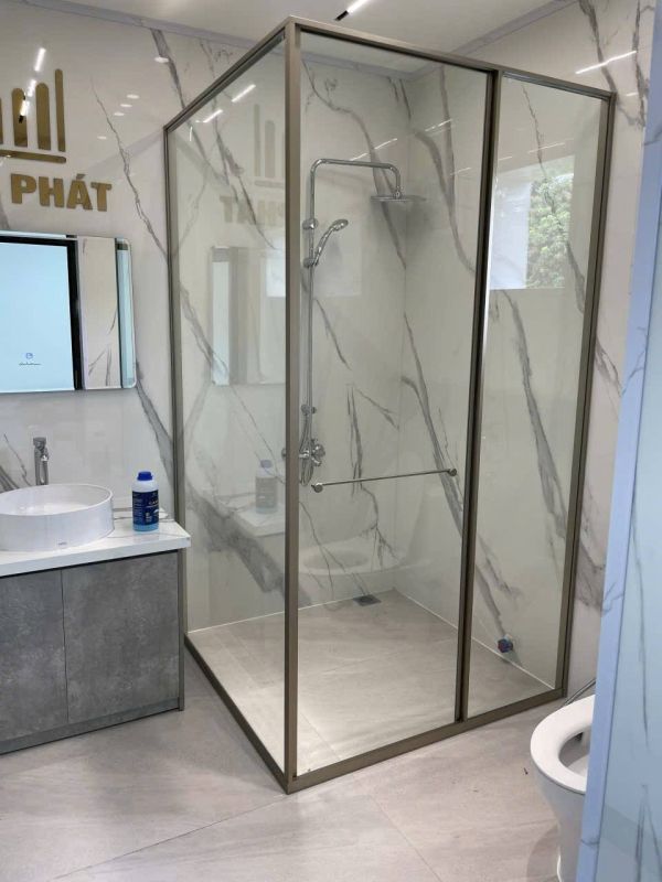 vách kính cường lực phòng tắm